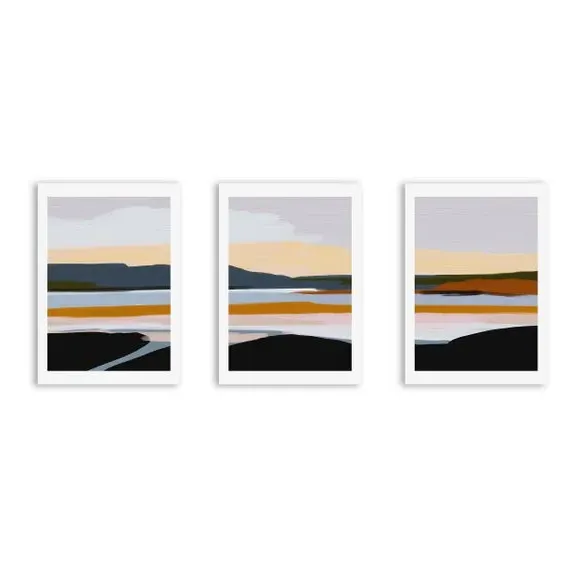 3-Piece Triptych Print Set - Multicolor
