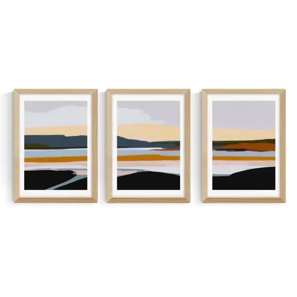 3-Piece Triptych Print Set - Multicolor