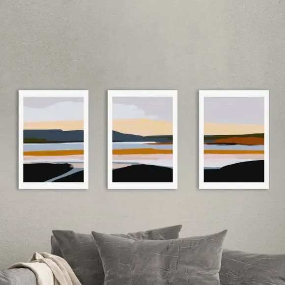 3-Piece Triptych Print Set - Multicolor image