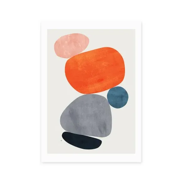 Abstract Art Print - Multicolor, Archival Paper
