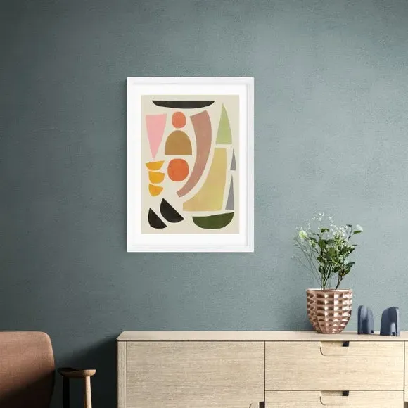 Abstract Art Print - Multicolor, Paper