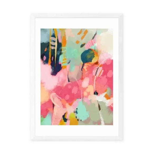 Abstract Art Print - Multicolor, Paper