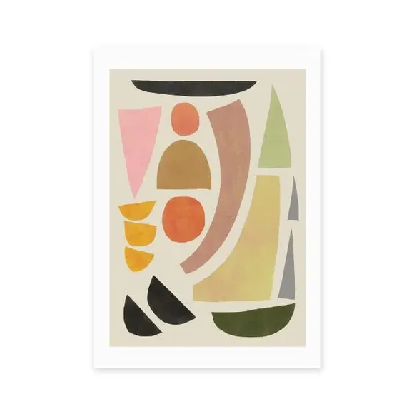 Abstract Art Print - Multicolor, Paper