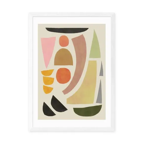 Abstract Art Print - Multicolor, Paper