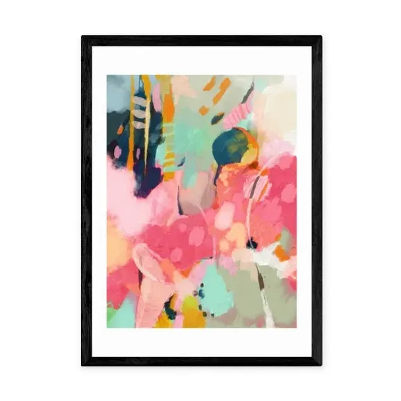 Abstract Art Print - Multicolor, Paper