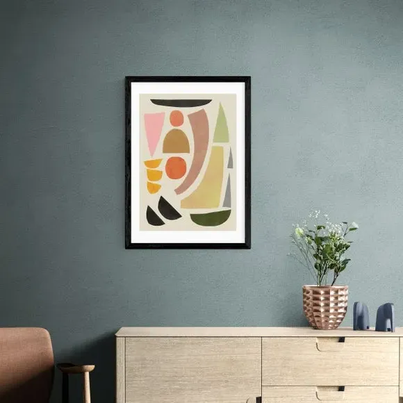 Abstract Art Print - Multicolor, Paper