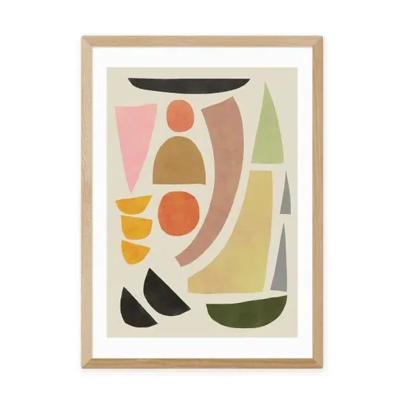 Abstract Art Print - Multicolor, Paper