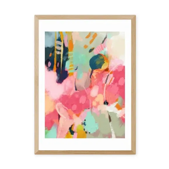 Abstract Art Print - Multicolor, Paper