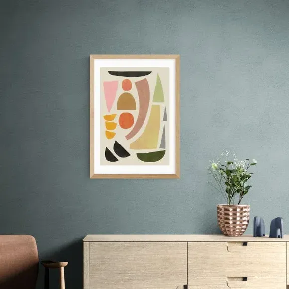 Abstract Art Print - Multicolor, Paper