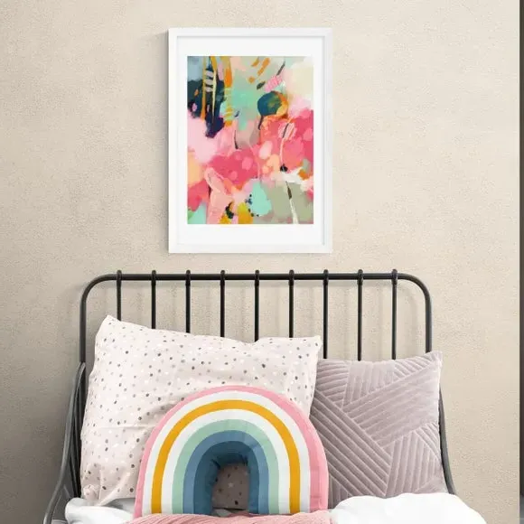 Abstract Art Print - Multicolor, Paper