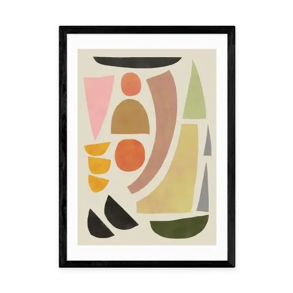 Abstract Art Print - Multicolor, Paper