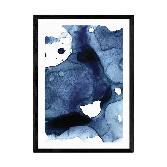 Abstract Art Print - Navy, Archival Paper