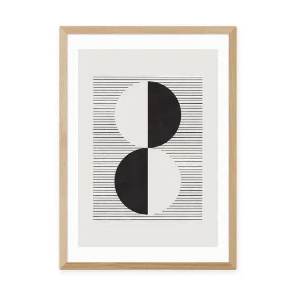 Abstract Circles Wall Print - Monochrome