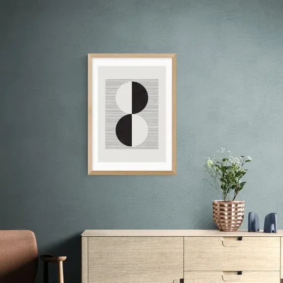 Abstract Circles Wall Print - Monochrome