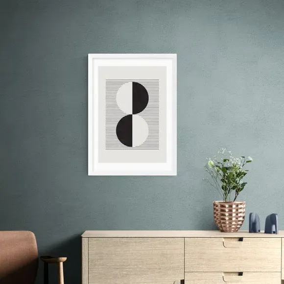 Abstract Circles Wall Print - Monochrome