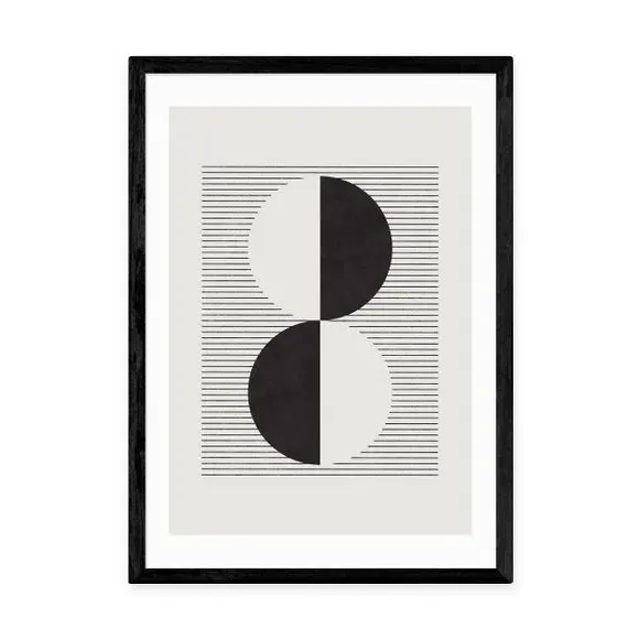 Abstract Circles Wall Print - Monochrome