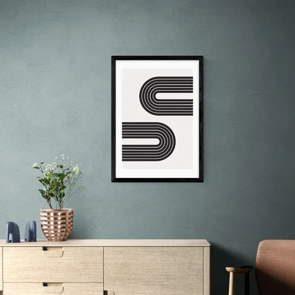 Abstract Rainbow Wall Print - Natural, Paper