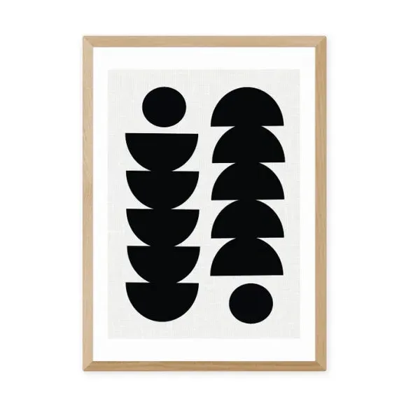 Abstract Wall Print - Black, Archival Paper