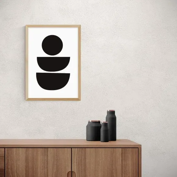 Abstract Wall Print - Black, Archival Paper