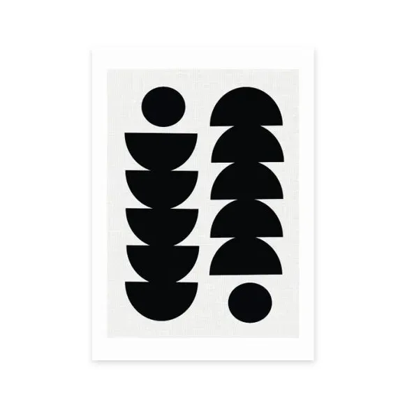 Abstract Wall Print - Black, Archival Paper