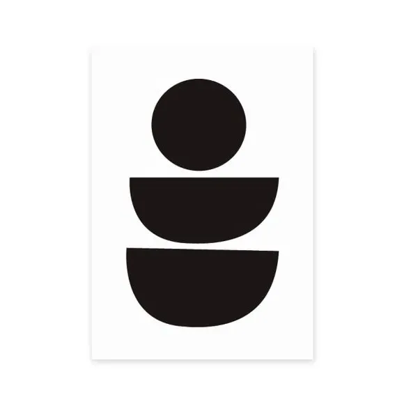 Abstract Wall Print - Black, Archival Paper image