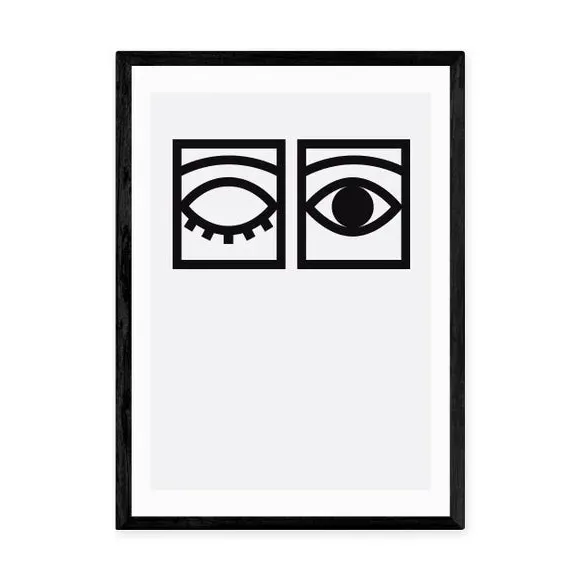 Abstract Wall Print - Black/White, Paper