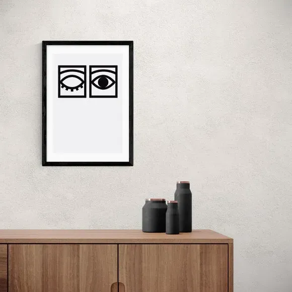 Abstract Wall Print - Black/White, Paper