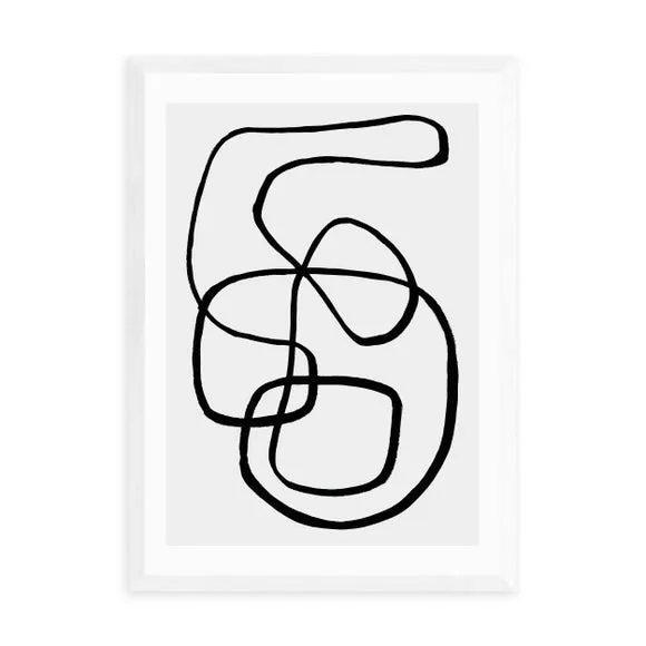 Abstract Wall Print - Black/White, Paper