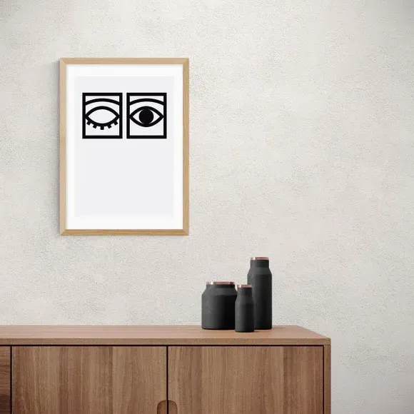 Abstract Wall Print - Black/White, Paper