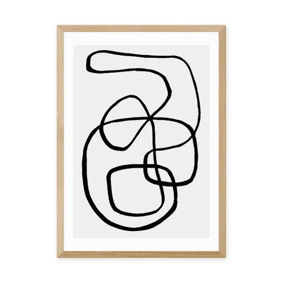 Abstract Wall Print - Black/White, Paper