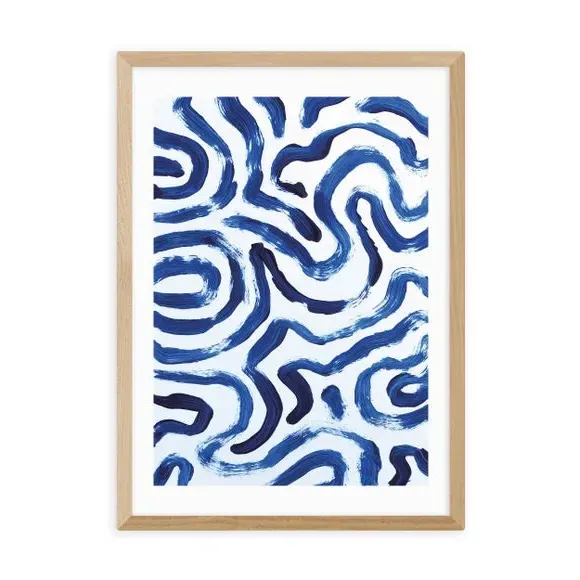 Abstract Wall Print - Blue, Archival Paper