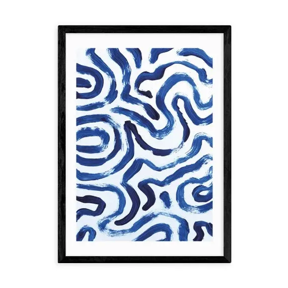 Abstract Wall Print - Blue, Archival Paper