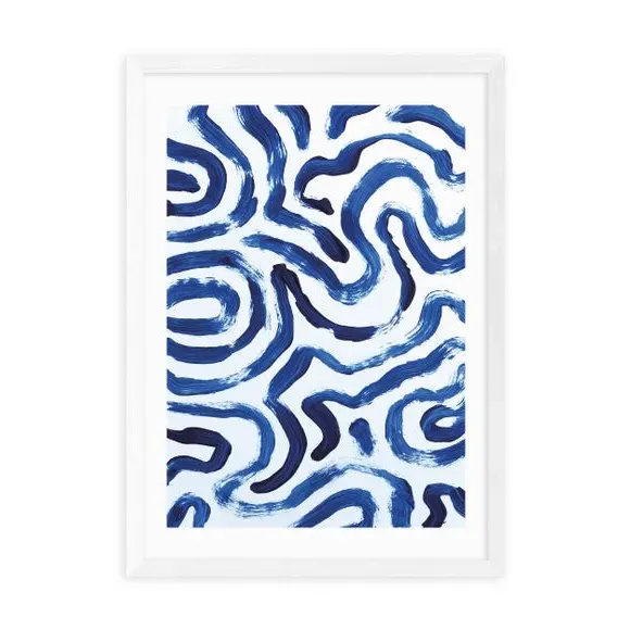 Abstract Wall Print - Blue, Archival Paper
