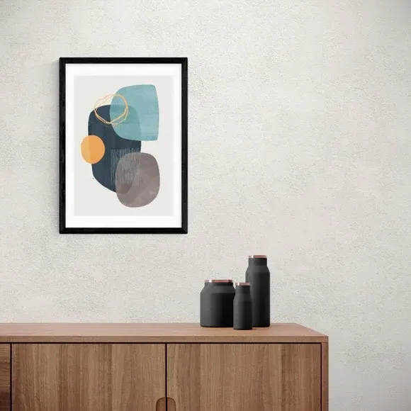 Abstract Wall Print - Blue, Paper