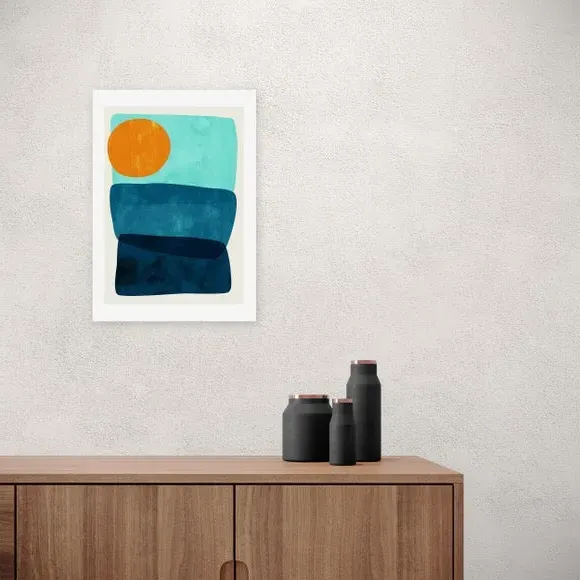 Abstract Wall Print - Multicolor, Archival Paper image