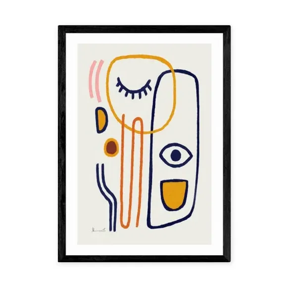 Abstract Wall Print - Multicolor, Paper