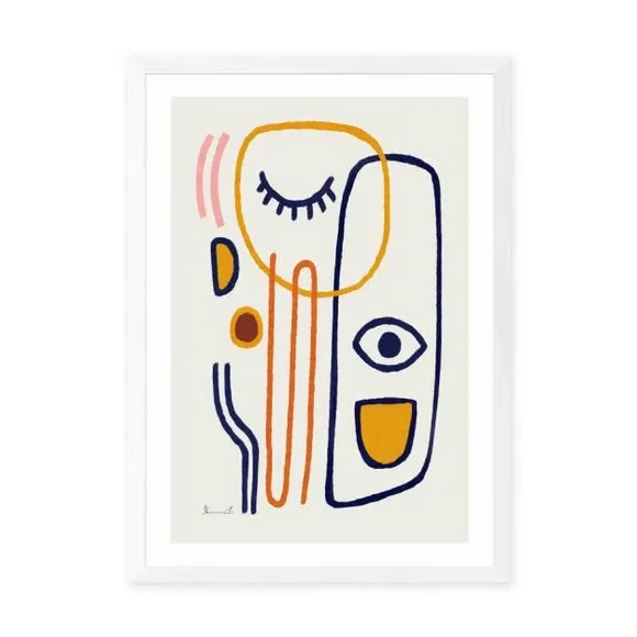Abstract Wall Print - Multicolor, Paper