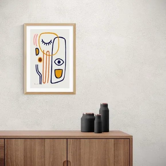 Abstract Wall Print - Multicolor, Paper