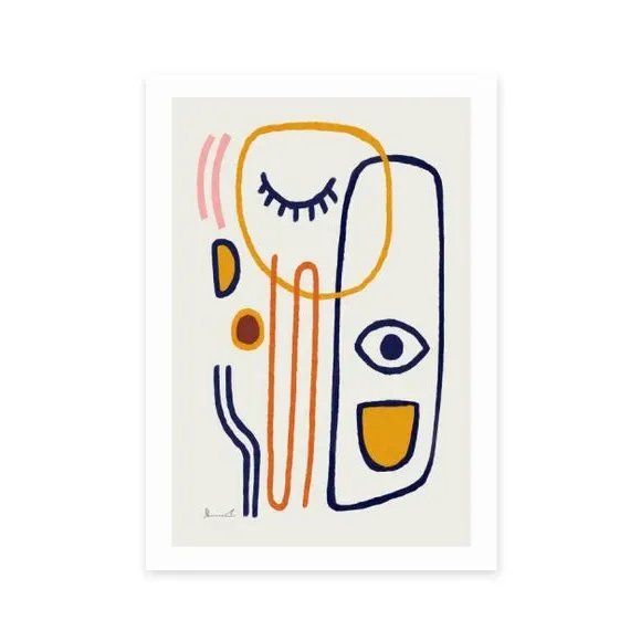 Abstract Wall Print - Multicolor, Paper