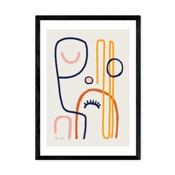 Abstract Wall Print - Multicolor, Paper