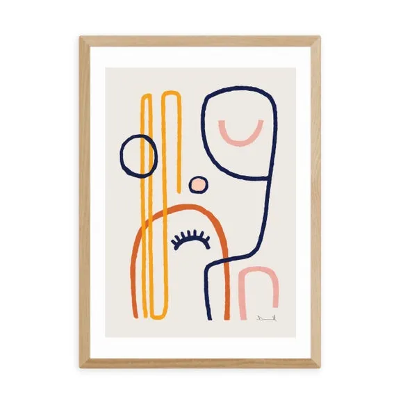 Abstract Wall Print - Multicolor, Paper