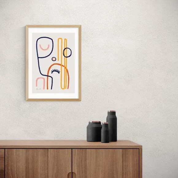 Abstract Wall Print - Multicolor, Paper