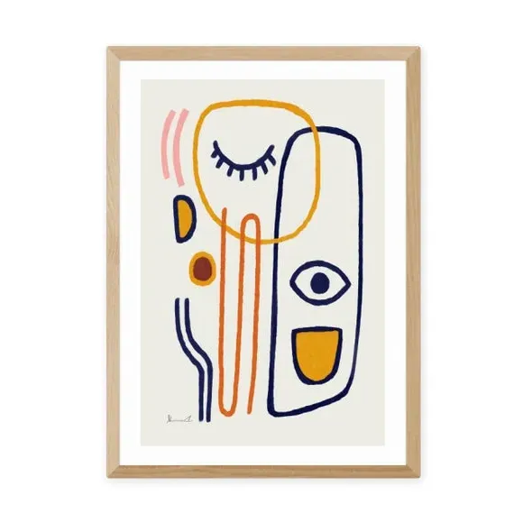 Abstract Wall Print - Multicolor, Paper