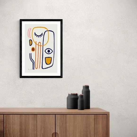Abstract Wall Print - Multicolor, Paper
