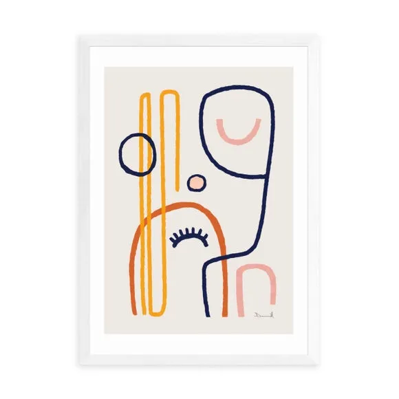 Abstract Wall Print - Multicolor, Paper