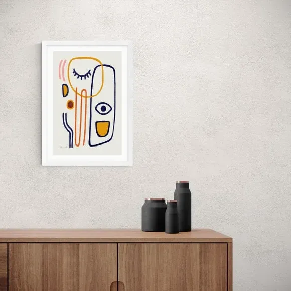 Abstract Wall Print - Multicolor, Paper