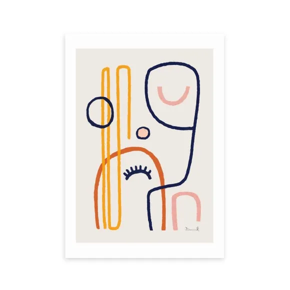 Abstract Wall Print - Multicolor, Paper image