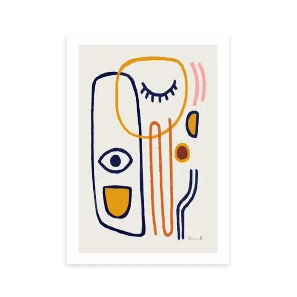 Abstract Wall Print - Multicolor, Paper image