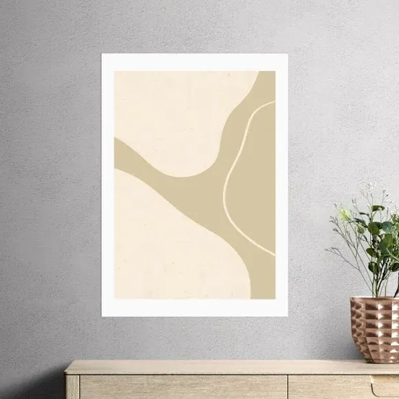 Abstract Wall Print - Natural, Archival Paper image