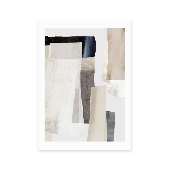 Abstract Wall Print - Natural, Paper